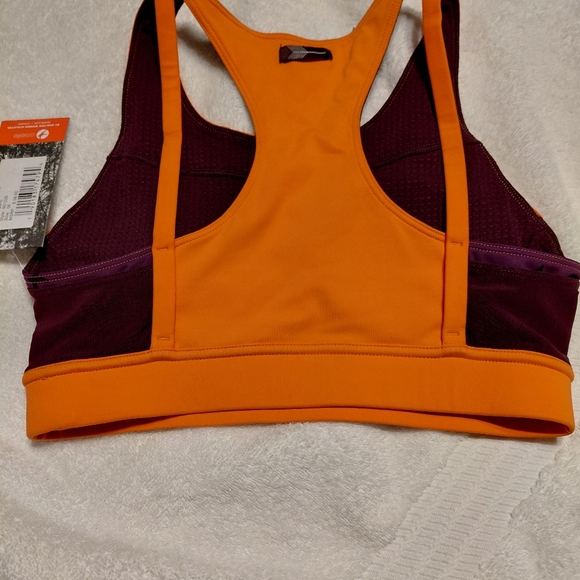 Oiselle Pockito sports Bra Orange/Purple  Size 06 NWT - Picture 5 of 6